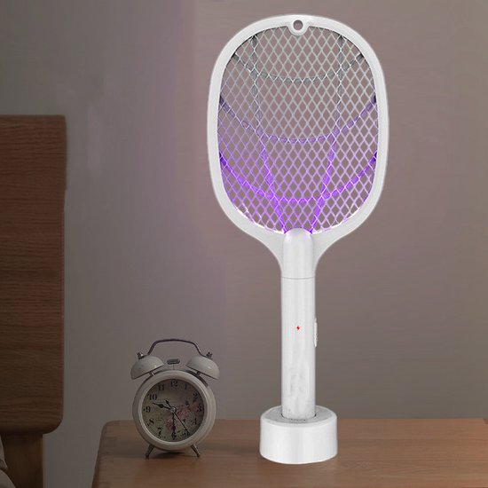 2 in 1 Elektrisch Oplaadbare vliegen / muggenmepper - UV-lamp - USB Oplaadbaar-hoogte 43.2cm