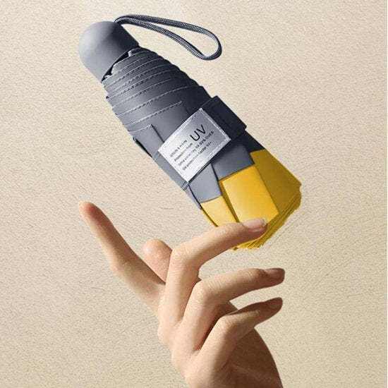 TDR - Opvouwbare Paraplu -Windproof- zonnescherm UV-SPF 50+compact en draagbaar-  Extra sterk  - Geel
