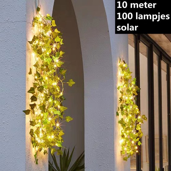 Esdoornblad Lichtslinger Zonne-energie 10m 100 Lichtjes