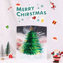 2x 3D Kerstboom Pop-up Kaart - Magische Groet Groen