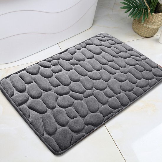 hoogwaardige badkamermat - Luxe Comfort en Veiligheid in één-Uitzonderlijke Waterabsorptie- 50*80cm-grijs