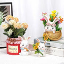 3delige Schattig konijn ornament - bloempot voor binnen en t