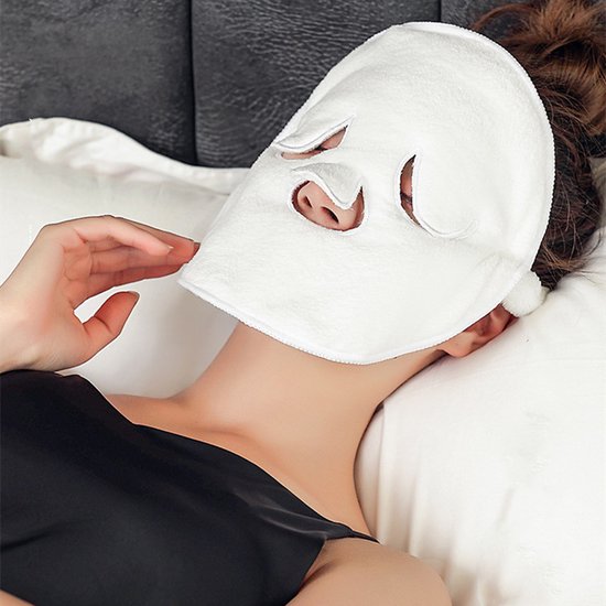 2 stuks gezichtsmasker handdoek - Compact - Voedende gezichtshanddoek voor stomen - Perfect voor hydraterende huidverzorging - Verjaardagscadeau voor vrouwen 24 * 26CM