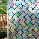 Milieuvriendelijke PVC Glasfolie - Kleurrijk Ruitjespatroon