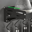 Keukenrek, muurgemonteerd kruidenrek, smalle brede staaf, 8