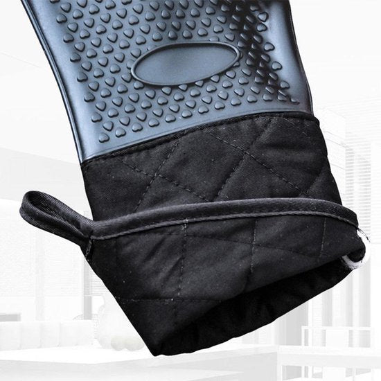 Unikorf 2 Paar Extra Lange Siliconen Ovenwanten - Grijs