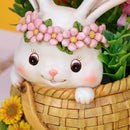 3delige Schattig konijn ornament - bloempot voor binnen en t