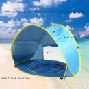 Baby strandtent met zwembad - UV 50+ bescherming - polyester - blauw