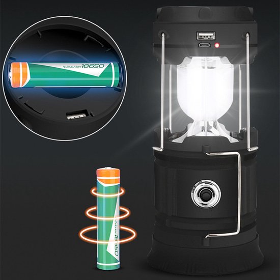 Xtraworks Solar LED Campinglamp - IPX 45, USB Powerbank
