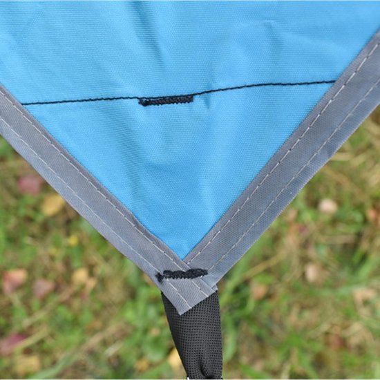 TDR - Outdoor Draagbaar Zonnescherm Met Opbergtas - Waterdicht - Tarps voor Kamperen 320 * 250cm - 3-4 Personen - Blauw