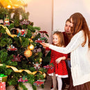 24-delige Houten Kerstdecoratieset - Nostalgische Rode Vrach