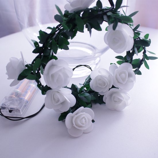 LED lichtsnoer rozen met warm wit licht 3m 20 lampjes