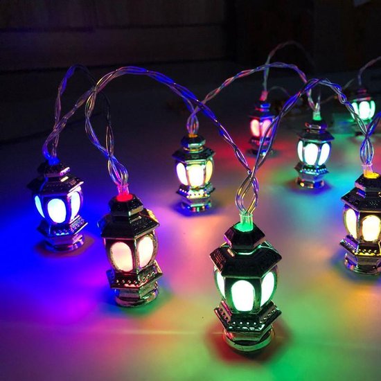Eid Mubarak Ramadan LED-verlichting - Gouden Lantaarn 1.65m