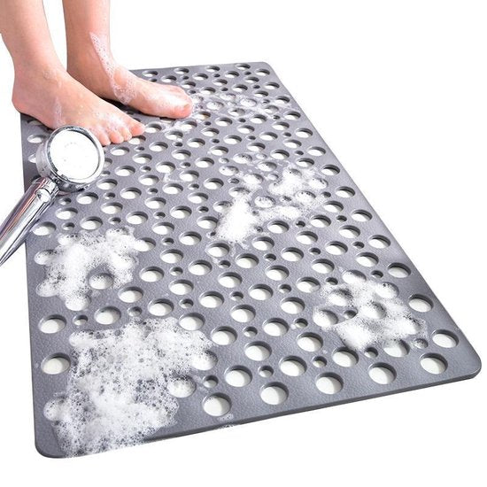 Anti-slip TPE badmat 75x43 cm - grijs