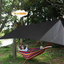 Outdoor Draagbaar Zonnescherm Met Opbergtas - Waterdicht - Tarps voor Kamperen 300 *300cm - 3-4 Personen -zwart