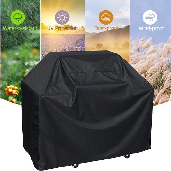Premium Barbecue Grill Hoes-Bescherming en Duurzaamheid voor uw Gas-/Elektrische Barbecue - Waterdicht, UV-Bestendig, en Gemakkelijk Bevestigbaar-zwart170x61x117cm