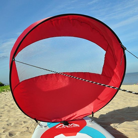 Merkloos Opvouwbaar Kajak/Kano-zeil ⌀108cm Rood