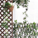 2x klimop slinger met grote rozen kunstbloem 2m wit