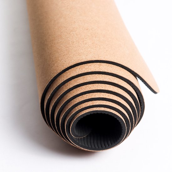 Yogamat kurk TPE 183x66x0,5 cm - biologisch afbreekbaar