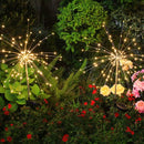 2 stuks solar vuurwerklampen met 120LED lichtjes -Tuinverlichting- IP65- 8 Modi-warm wit licht