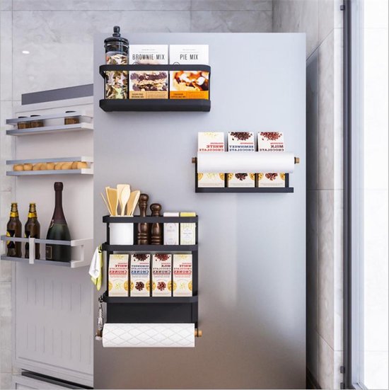 Multifunctioneel Magnetisch Ophangrek voor Keuken & Bad - Zw