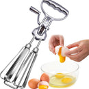 KitchenPro RVS Handmixer met Zwengel – 31 cm – Zilver