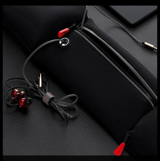 Heuptasje sport - verstelbare running belt - zwart