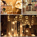 LED-achtergronddecoratie met sterrenslinger- 5 meter 30 lampjes-USB-afstandsbediening-8 knipperende modi-warm wit licht