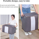 Set 4 Opbergtassen Oxford 62L - kleding/dekbed - grijs