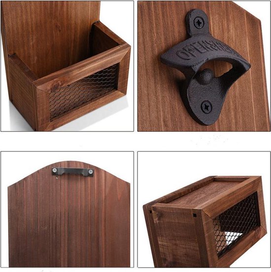 Bieropener muur met opvangbak - Voor binnen en buiten