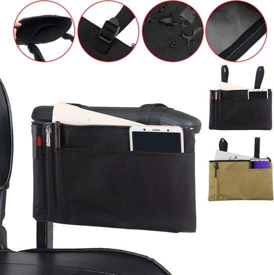 Waterdichte Tas voor Scootmobiel - Duurzaam en Ruim - Zwart