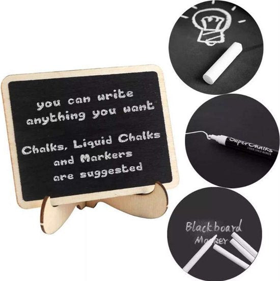 20stuks 10x7.5CM Stijlvolle Mini Tafel Krijtborden met Verwi