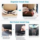 Unikorf 2 st Auto Stoel Organizer Achterbank Zwart 41x61