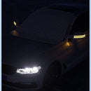 Auto Zonnescherm - Meerlaags Composietmateriaal - Water- en UV-afstotend - Dubbele Bevestiging - Maat: 165x143CM - Extra groot