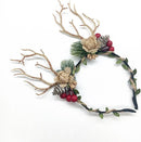 Prachtige Handgemaakte kerst Haarband met dennenappels- en B