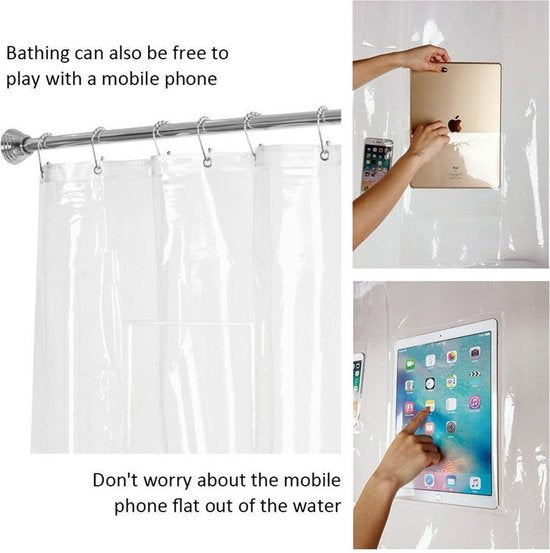 Transparant waterdicht douchegordijn 12 aanraakvakken