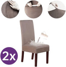 Unikorf Stoelhoezen 2 stuks Waterdicht, Stretch Bruin