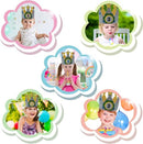 Verjaardagskroon Koninklijke Kroon Geel Sterrenpatroon