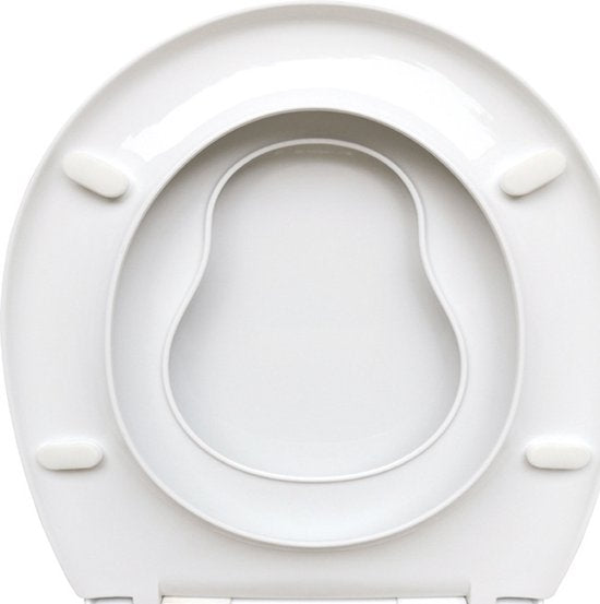2-in-1 Toiletbril voor Gezinnen met Kinderen - Veilig, Stil en Verwijderbaar Kinderzitje - Praktisch en Functioneel-wit