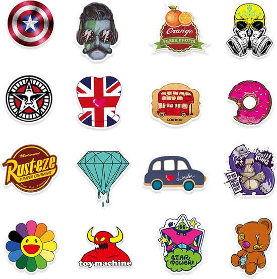 TDR - 200 stuks - hoogwaardige kwaliteit graffitistickers -