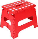 2 Stuks verdikt kunststof opvouwbaar krukje -Lichte Draagbare-Met Antislip Oppervlak-rood 29x22x22cm