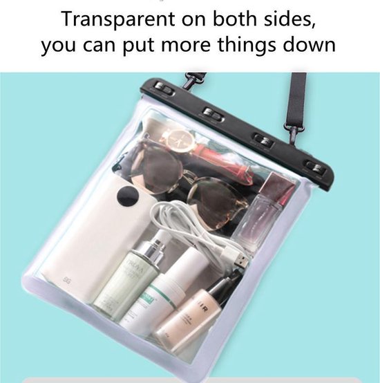 Waterdichte iPad en Telefoon tas met schouderriem 25x23CM