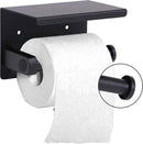 Merkloos TDR Toiletrolhouder m/plank - RVS zwart