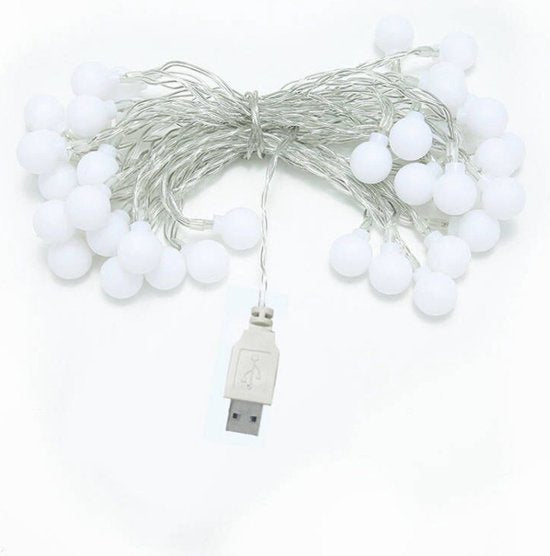 Merkloos 3m LED Lichtsnoer 20x warm wit USB