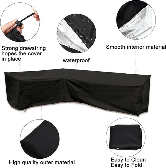Waterdichte Hoekbankhoes 210D Oxford - 222x286x82 cm