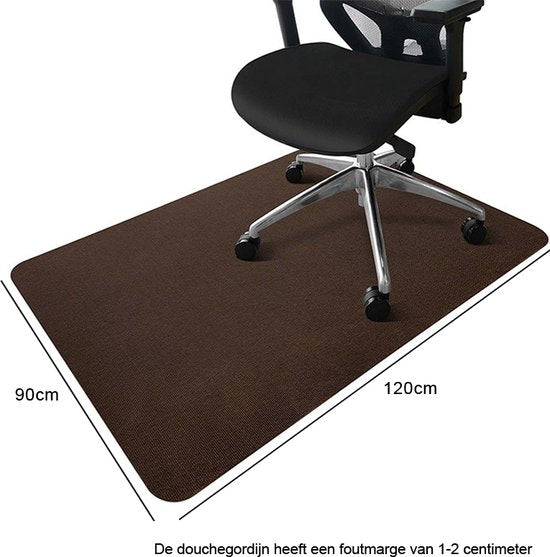 Merkloos Bureaustoel Mat, Vloerbeschermer - 90x120 Bruin