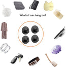 4x Zelfklevende Handdoekhaakjes Zwart - Modern Aluminium