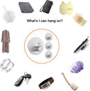 Unikorf 4 stks Zelfklevende Handdoekhaakjes Zilver