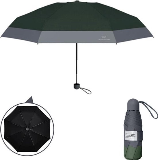 TDR Opvouwbare Windproof Paraplu UV-SPF 50+ Groen