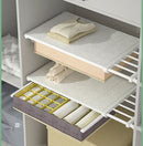 TDR - Verstelbaar opbergrek Uitschuifbare separatorplank, plankkastorganizer, voor kledingkast, kast, boekenkast Compartiment verzamelen-73cm tot 130cm-wit